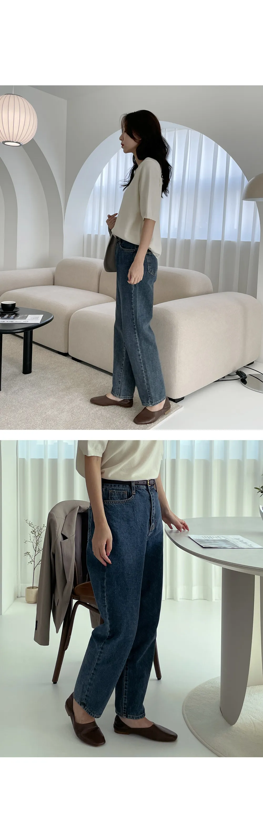 ダークブルーストレートデニムパンツ | レディースファッション通販 