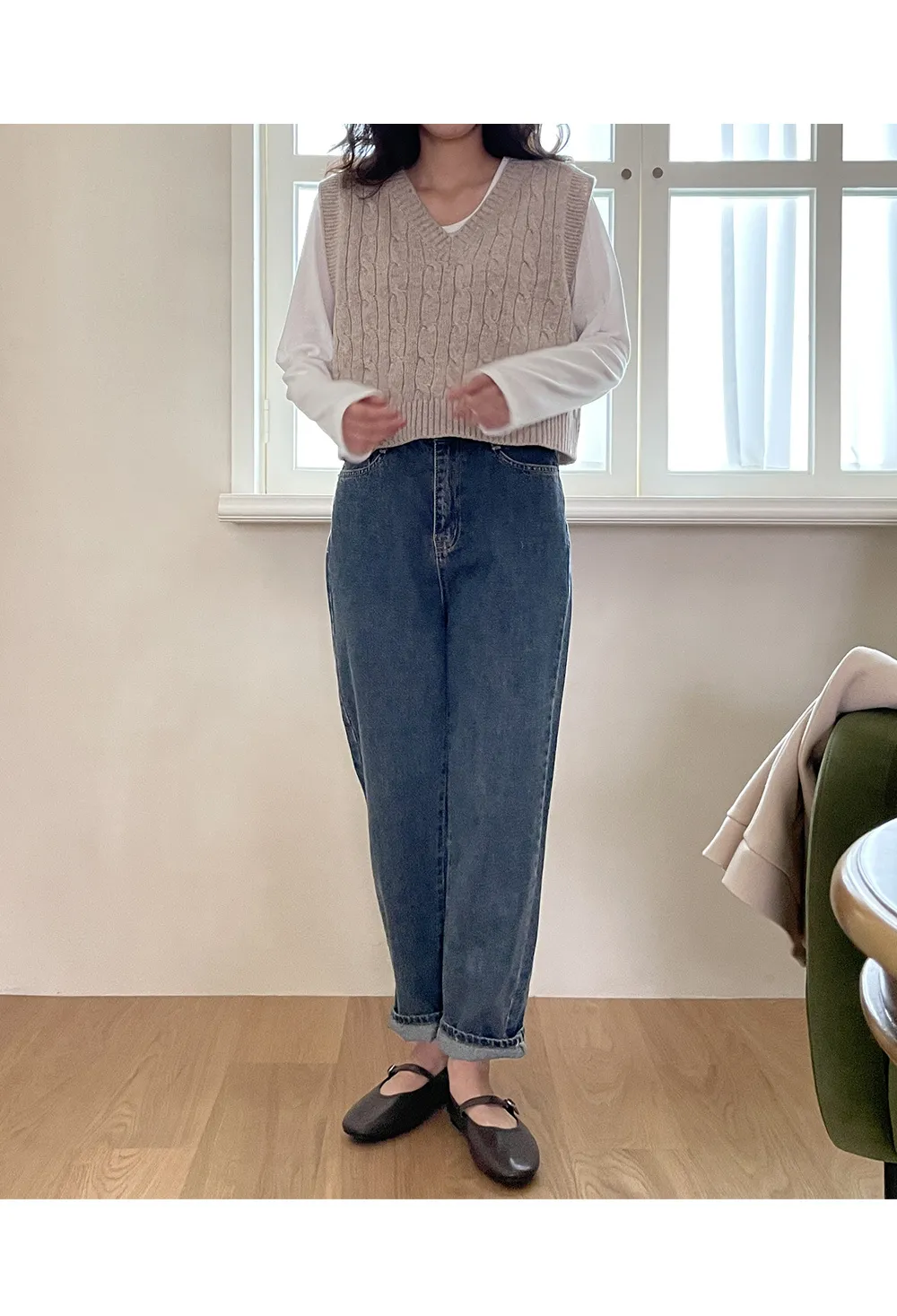 ダークブルーストレートデニムパンツ | レディースファッション通販 