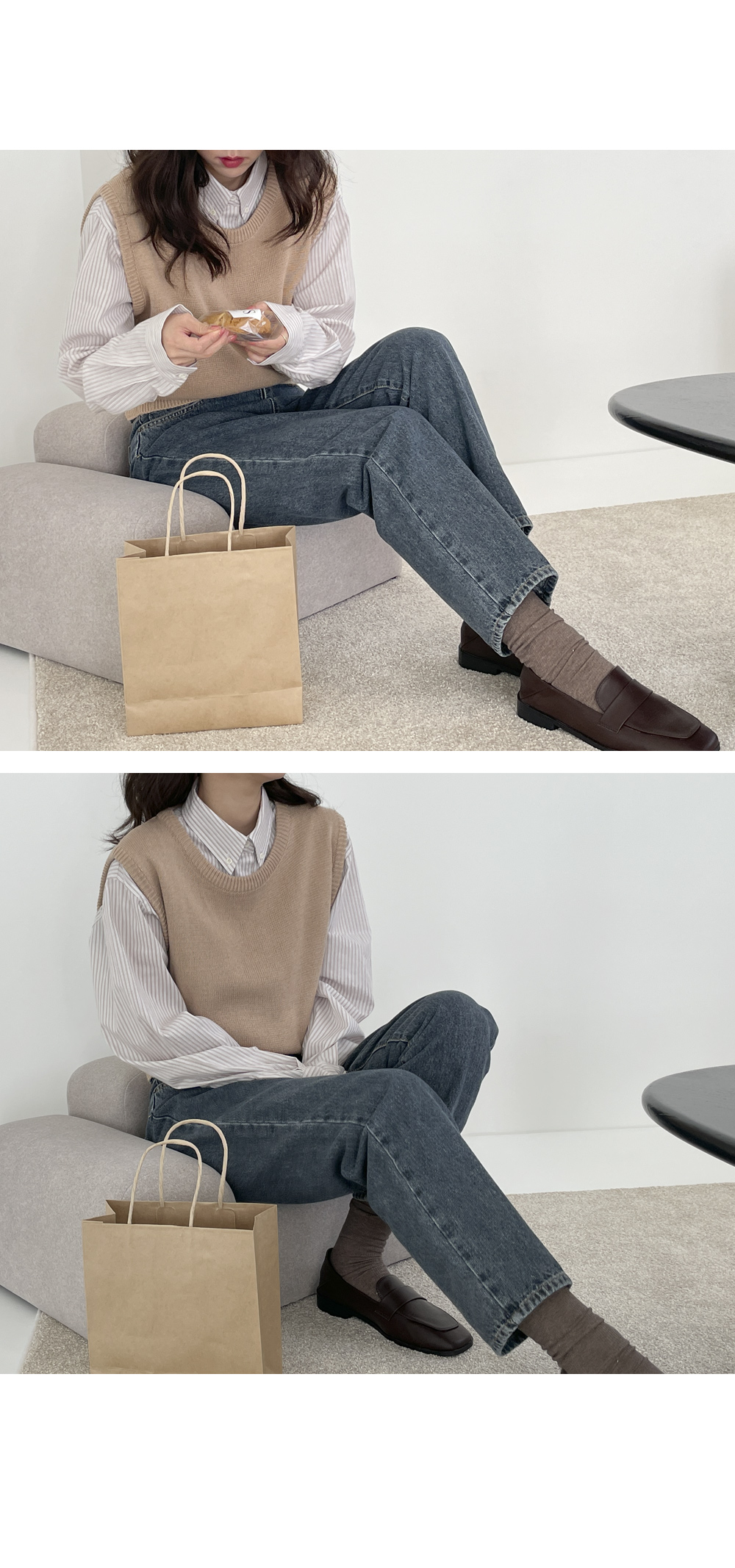 ダークブルーストレートデニムパンツ | レディースファッション