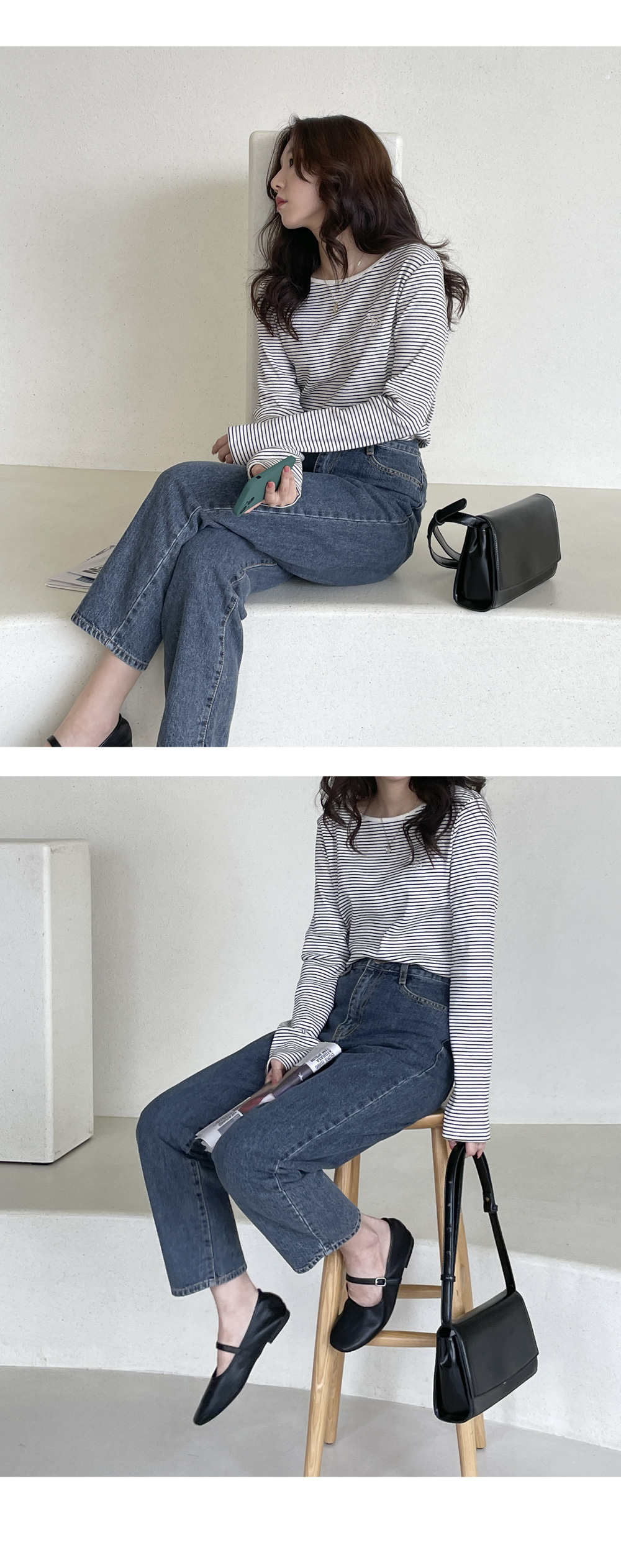 ダークブルーストレートデニムパンツ | レディースファッション