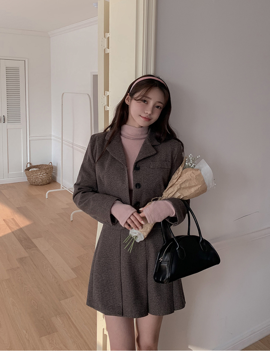 キルト裏地クロップドジャケット&ミニスカートSET | レディース