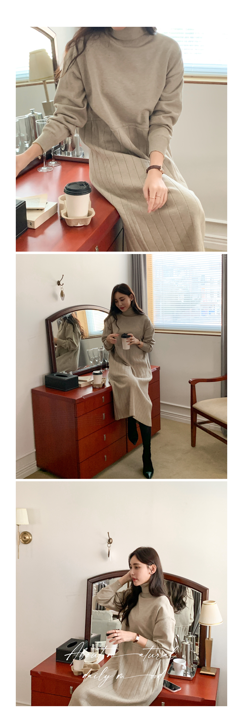 タートルネックニットワンピース | レディースファッション通販 - DHOLIC