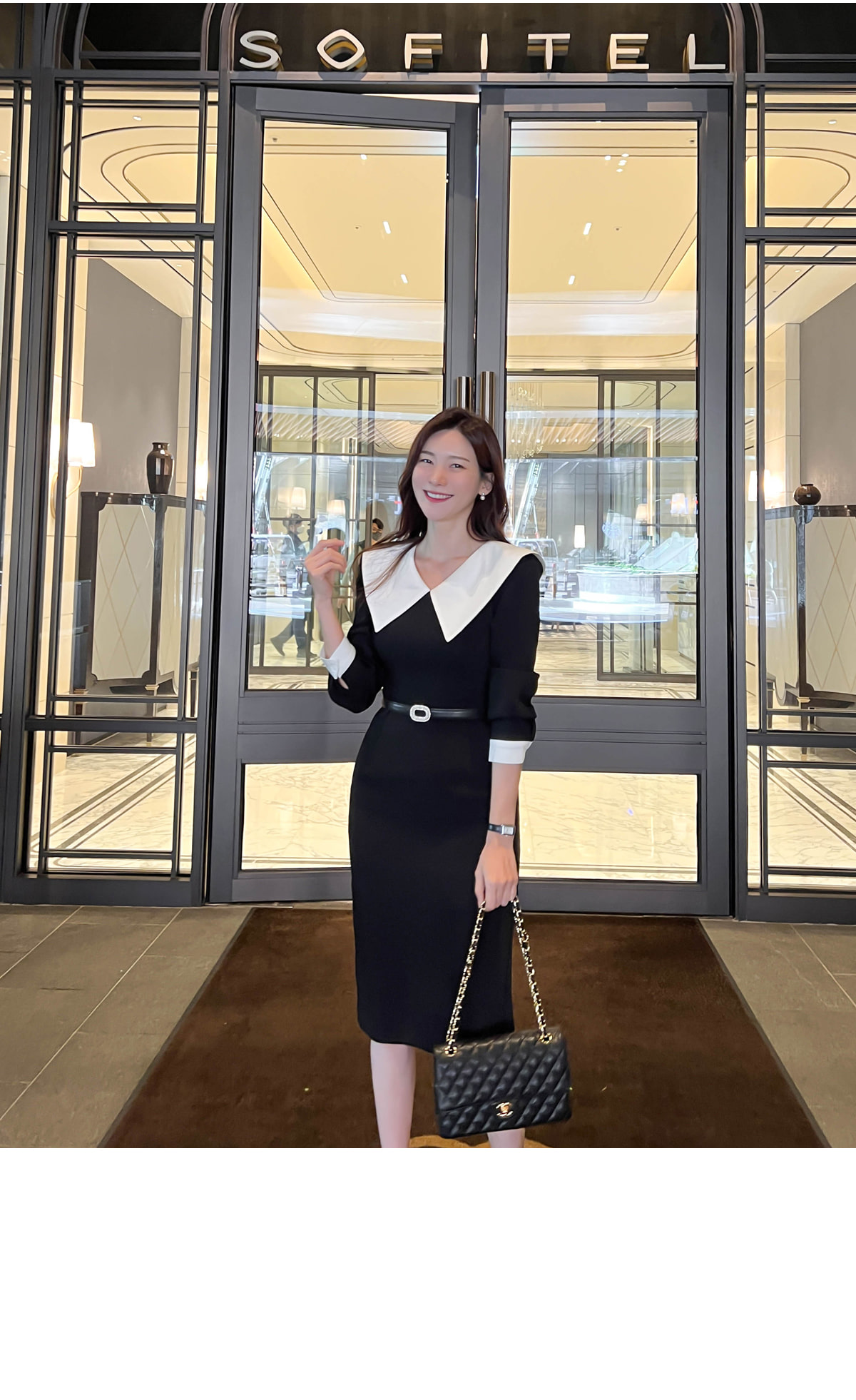 ワイドフラットカラーワンピース | レディースファッション通販 - DHOLIC