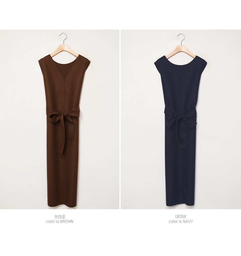 ストラップ付Vネックワンピース | レディースファッション通販 - DHOLIC