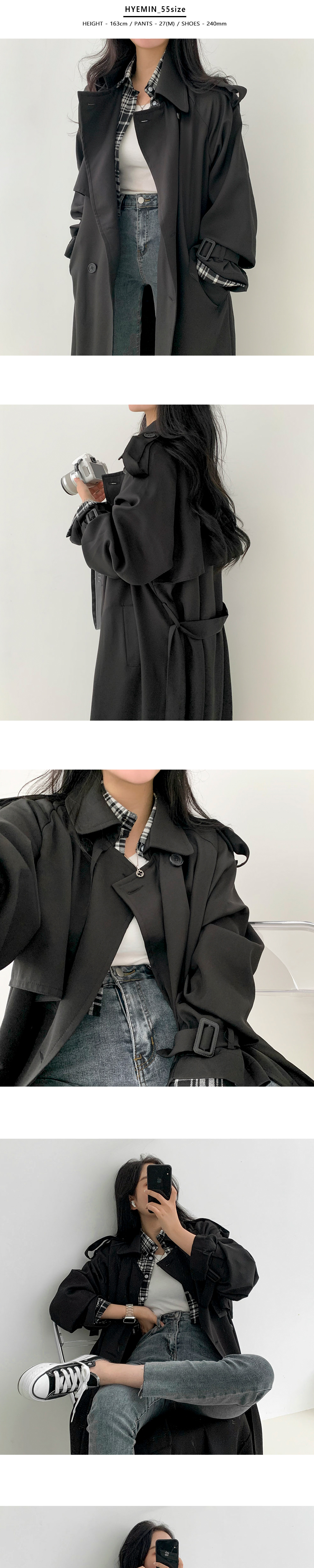 ma deshabille ヘンプトレンチコート ベルト付き