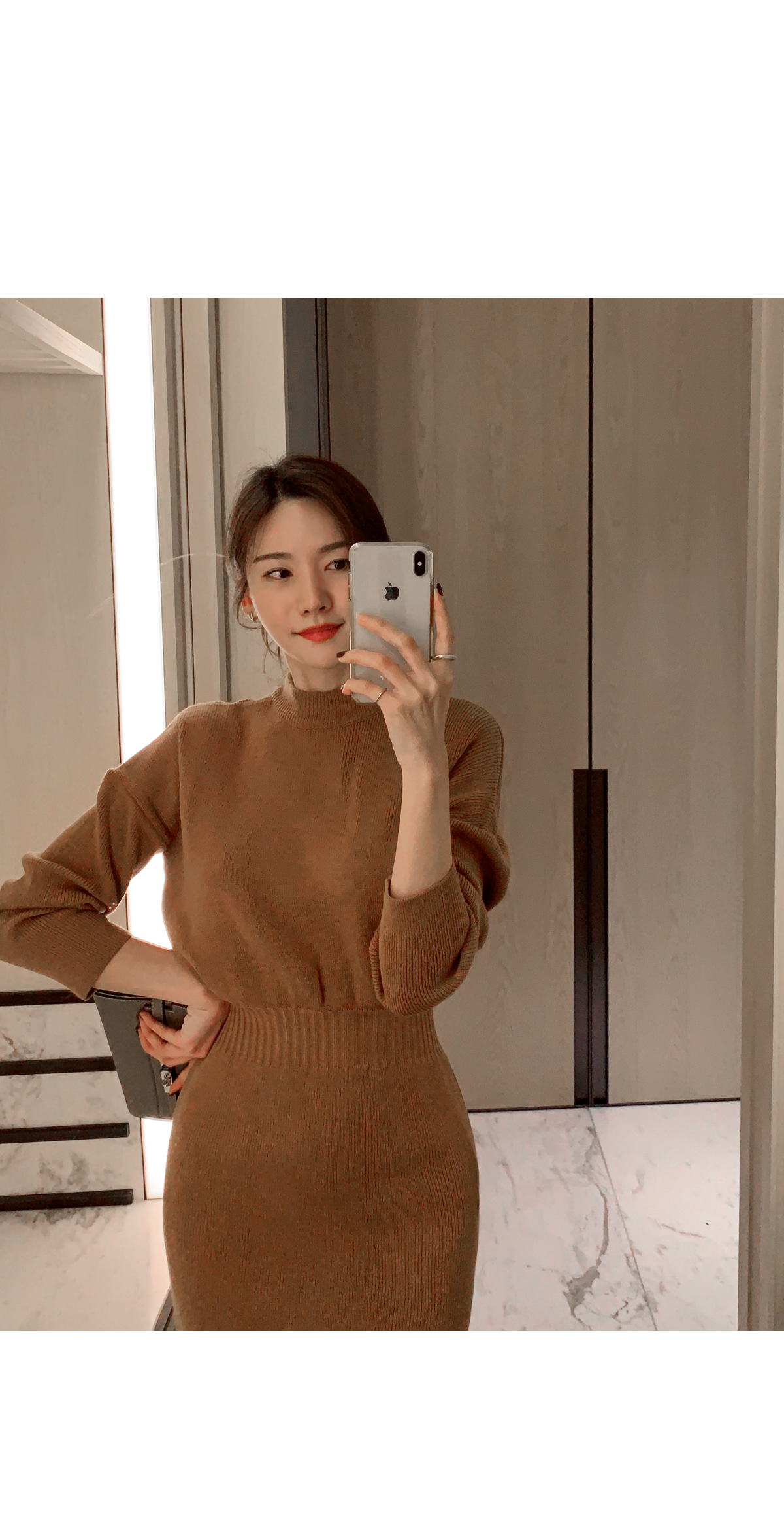 モックネックニットワンピース | レディースファッション通販 - DHOLIC