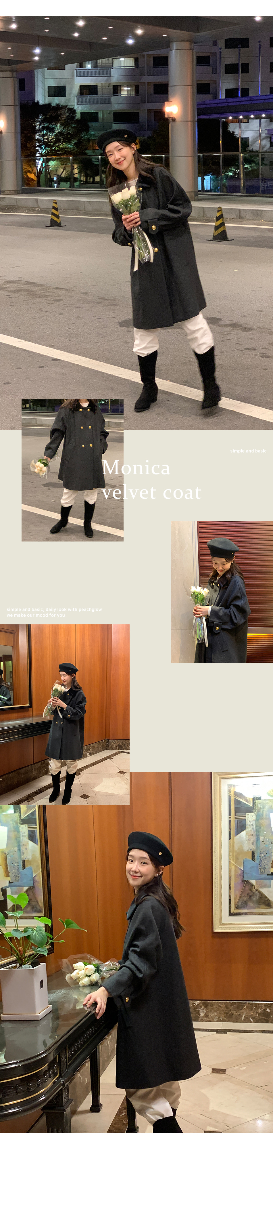 配色カラーダブルボタンコート・p469388