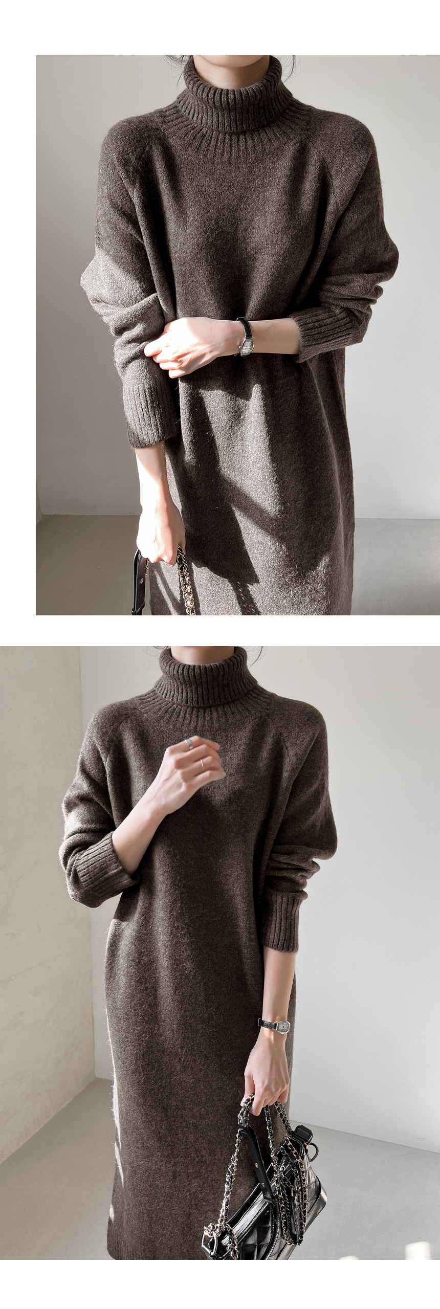 良品 CHCHEC タートルネック　ニットロングワンピース MAISON DE THERESE（メゾン ド テレーズ） ワンピース タートルネック