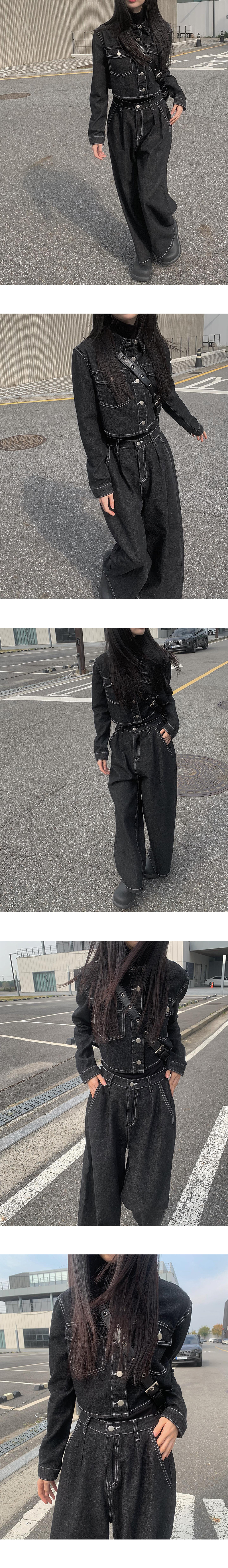 ステッチデニムジャケット上下SET | レディースファッション通販