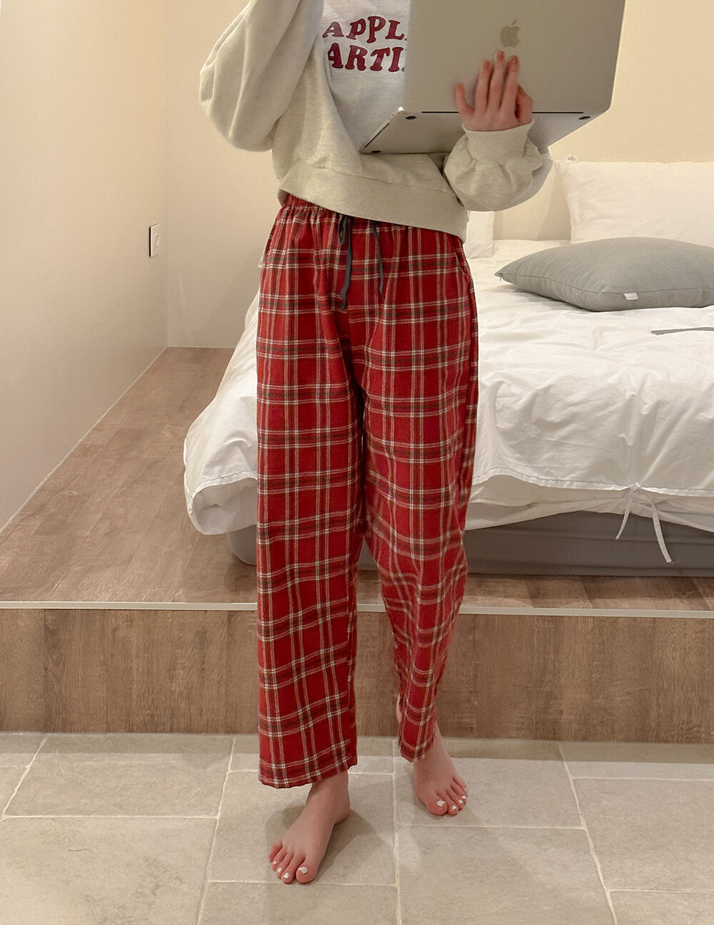 ドロストチェックパジャマパンツ | レディースファッション通販 - DHOLIC