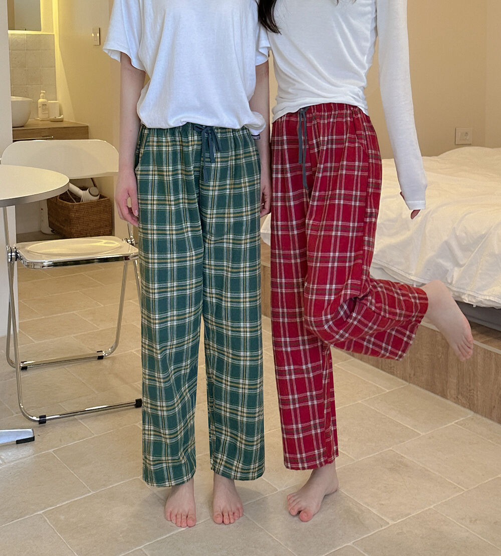 ドロストチェックパジャマパンツ | レディースファッション通販 - DHOLIC