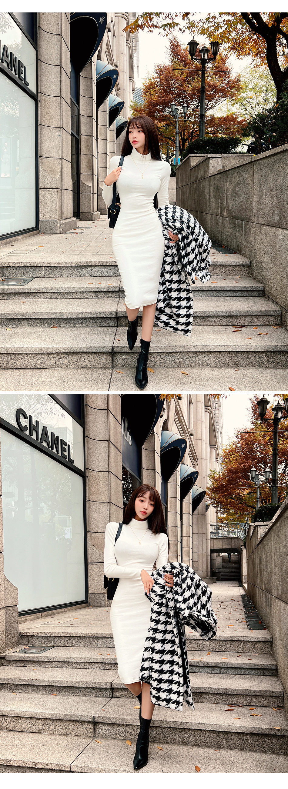 起毛ハイネックタイトワンピース | レディースファッション通販 - DHOLIC