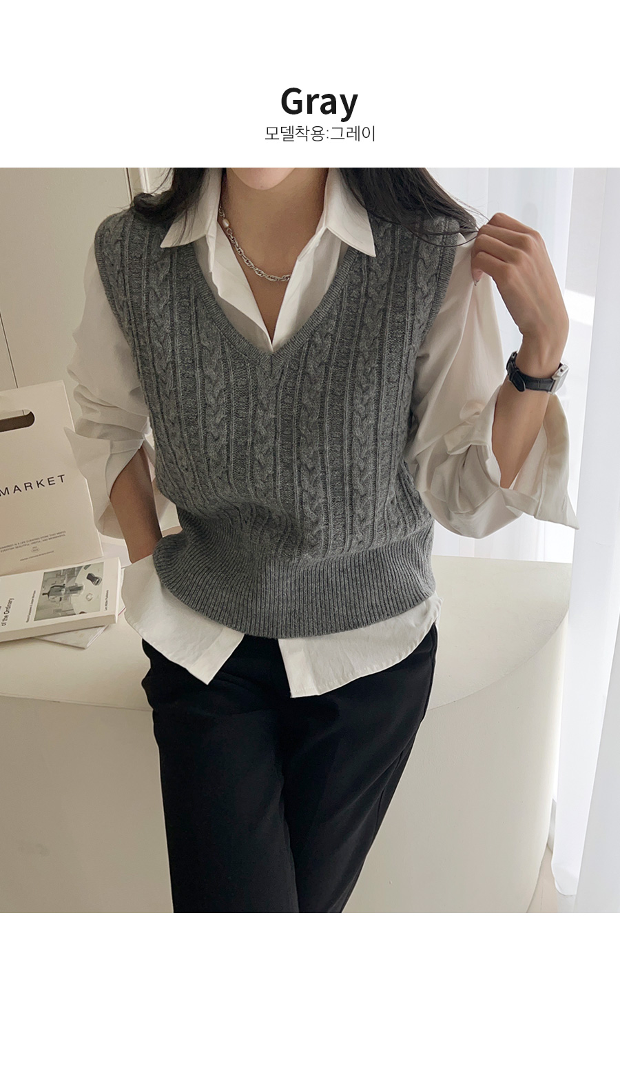 美品 FACETASM ケーブルニット Vネック ベスト 美品 FACETASM ケーブルニット Vネック ベスト