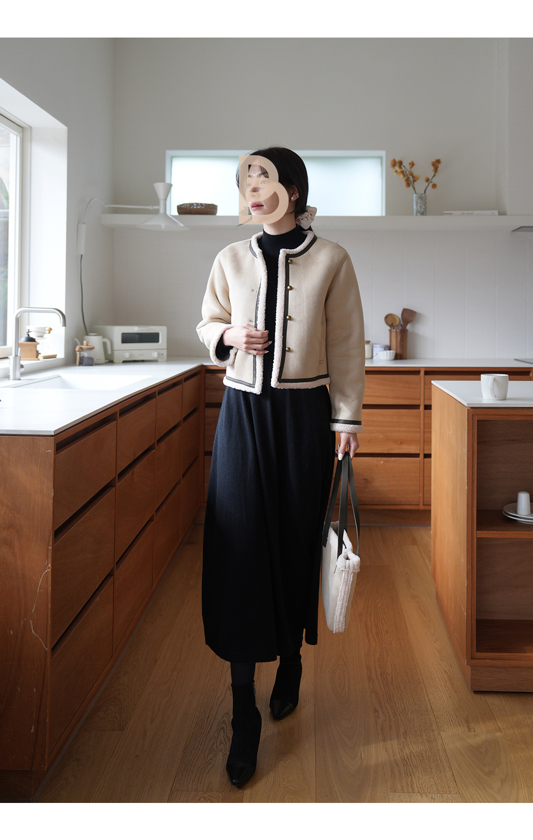 モックネックフレアニットワンピース | レディースファッション通販