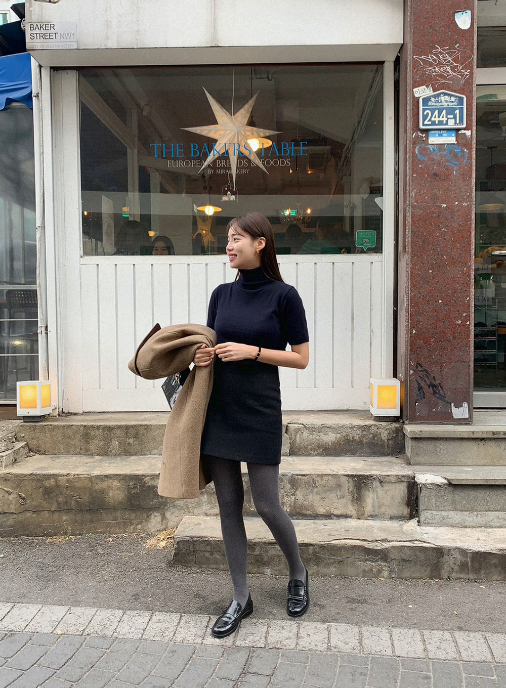 DIESEL タートルネック 半袖ニット ブラック 1527754_info_20221220_111651_5