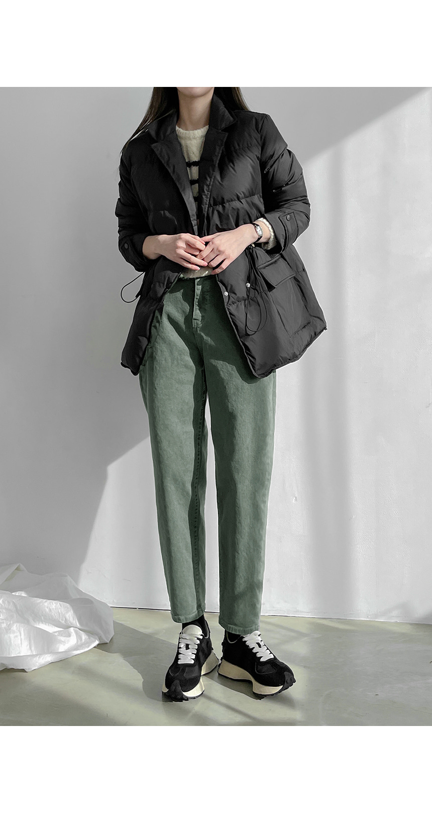 ダブルボタンテーラードカラーダウンジャケット | レディース