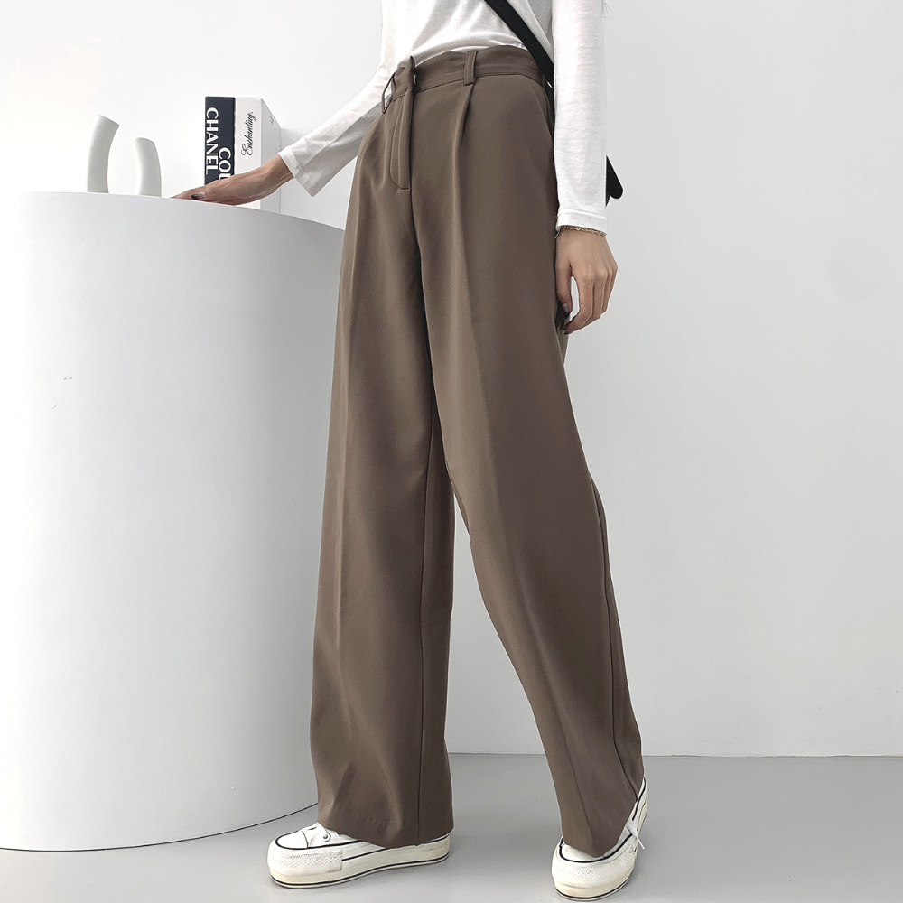 【新品】PRIORITY 大人気のプリーツパンツ　秋冬限定のベロア地　モカ色 1530718_info_20221221_142018_5