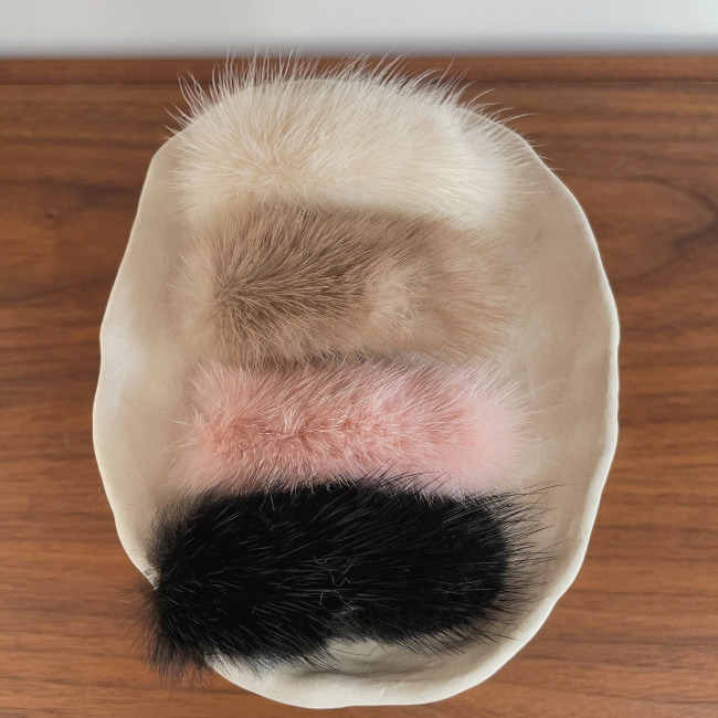 フェイク ファー ナチュラル カラー ヒッピー ヘアバンド ビンテージムードファーヘアクリップ - oar | 60% - アジア