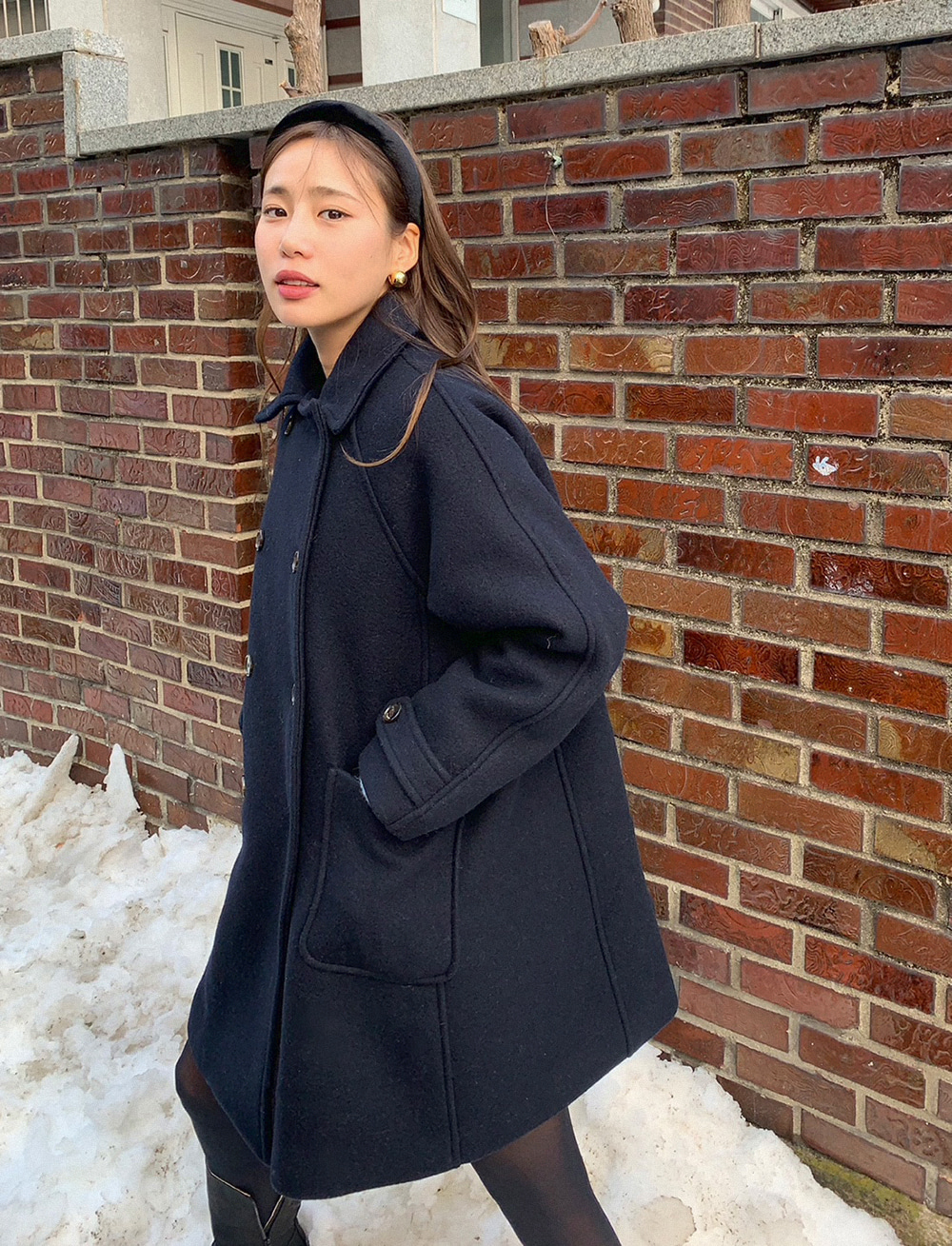 ダブルボタンラグランスリーブコート | レディースファッション通販