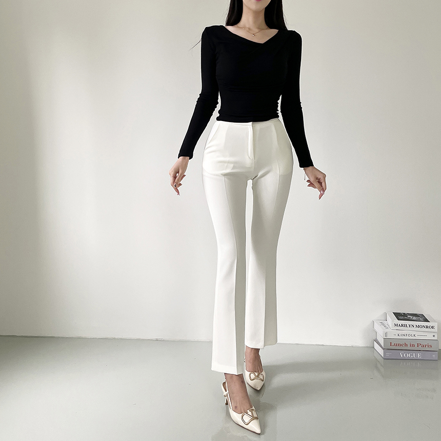 2TYPEフレアスラックスパンツ | レディースファッション通販 - DHOLIC