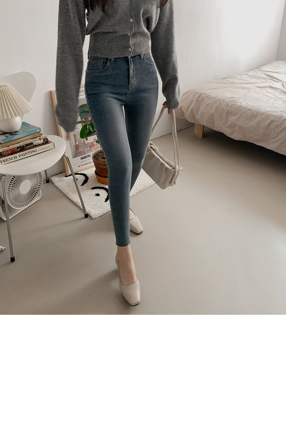 切りっぱなしスキニーデニムパンツ | レディースファッション