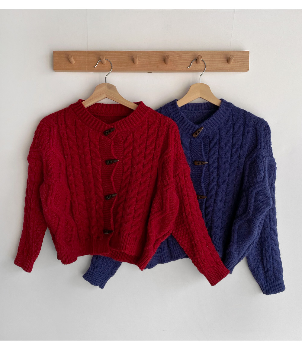 トグルボタンケーブルニットカーディガン | レディースファッション