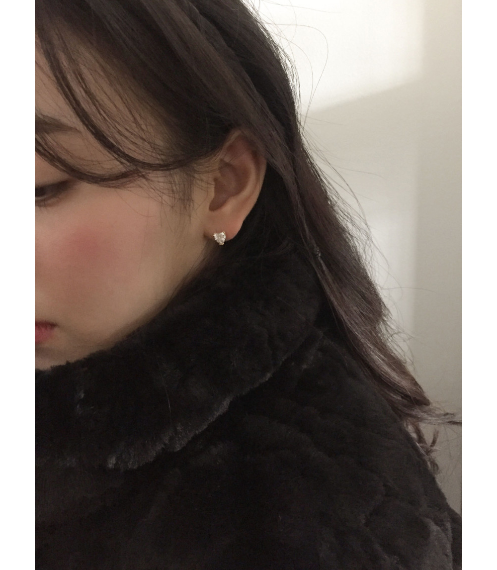 ハート ピアス 24Kコーティングハートクリッカーピアス｜ボディピアス凛【公式】