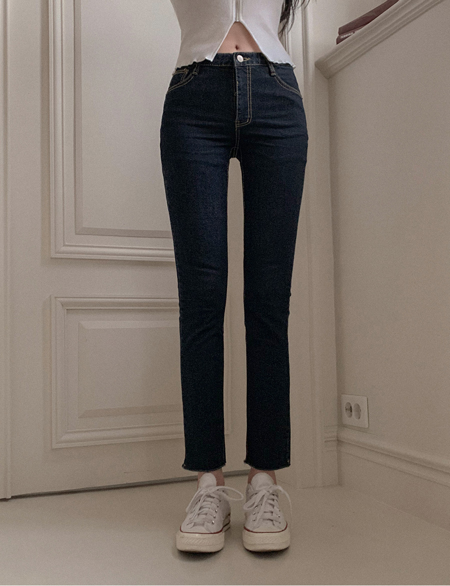 裏起毛ダークブルースキニーデニムパンツ | レディース 裏起毛ダークブルースキニーデニムパンツ | レディース
