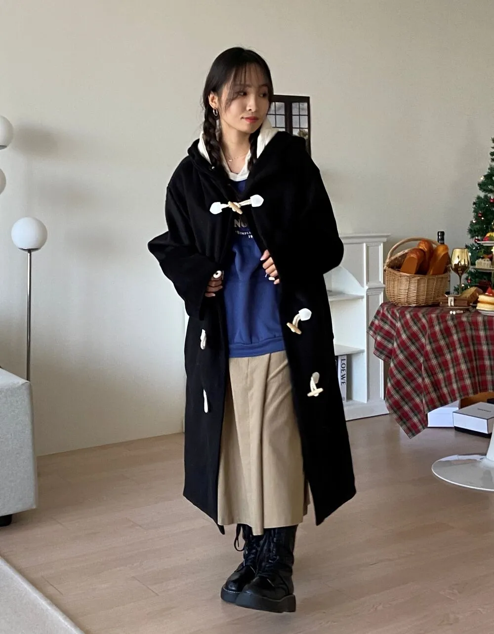 Christian はばかれ Dior 無地 ダッフルコート