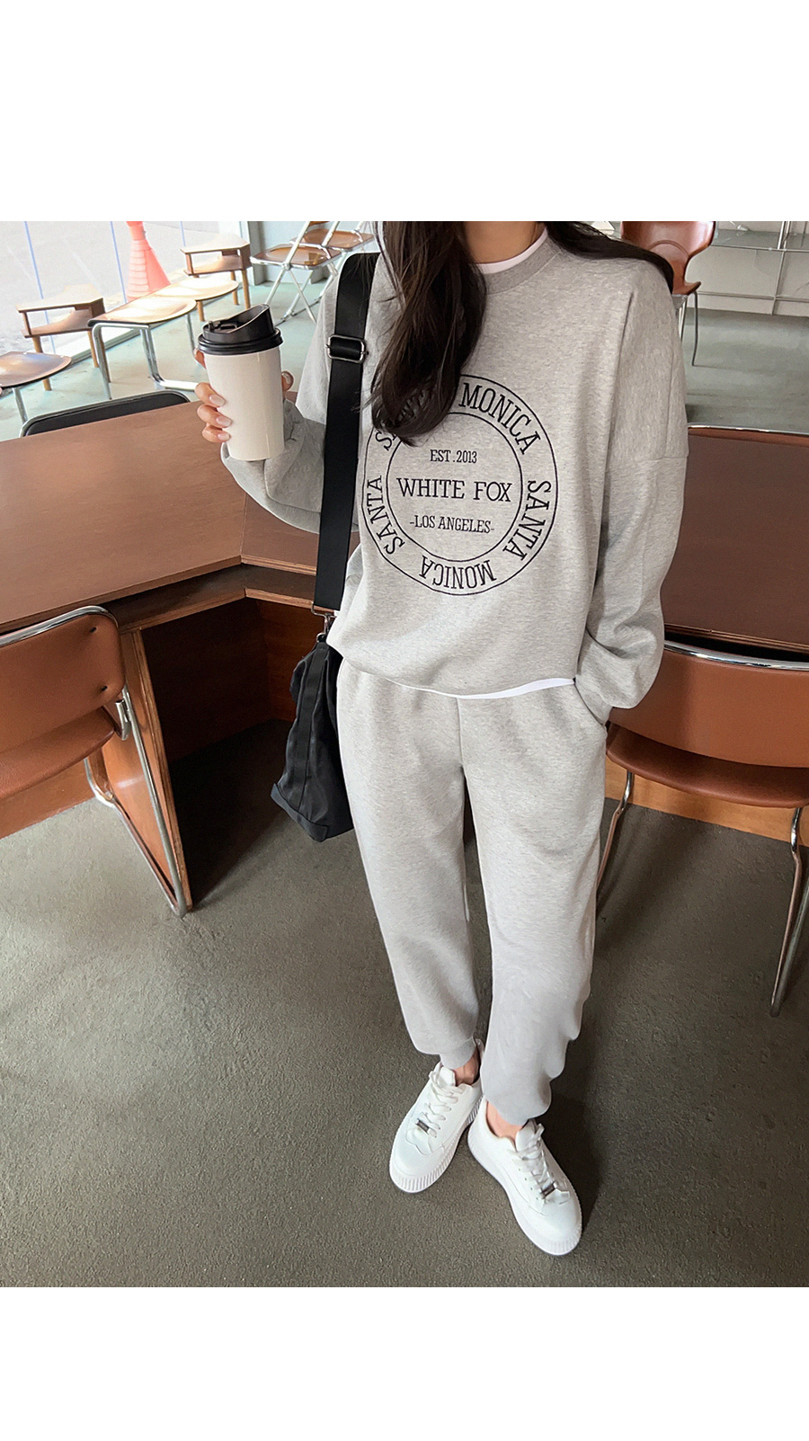 裏起毛ラウンドロゴスウェット上下SET | レディースファッション通販