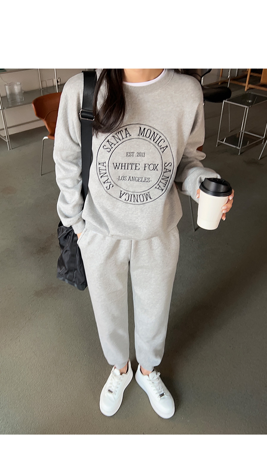 裏起毛ラウンドロゴスウェット上下SET | レディースファッション通販