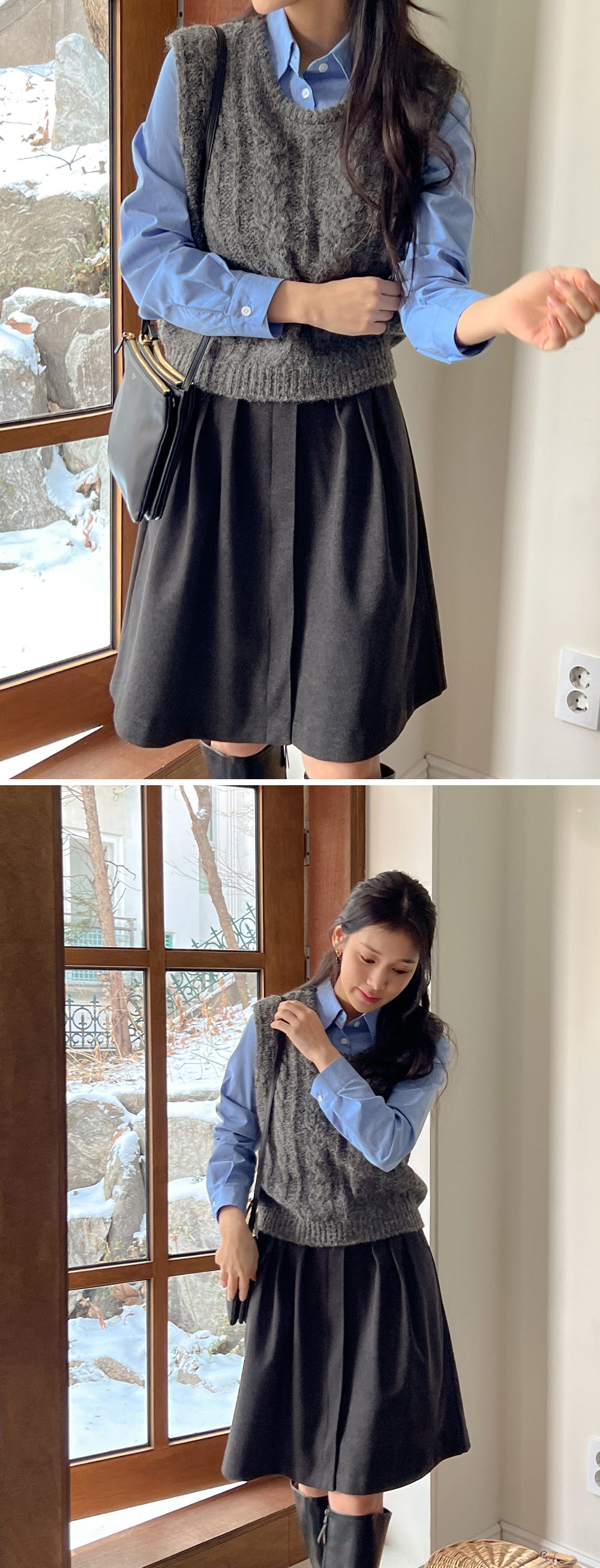 アルパカ混ケーブルニットベスト | レディースファッション通販 - DHOLIC