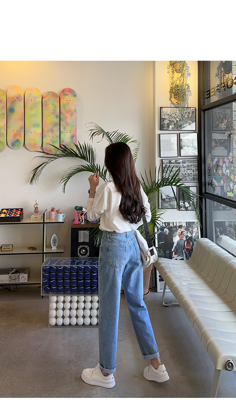 ストレートライトブルーデニムパンツ | レディースファッション通販