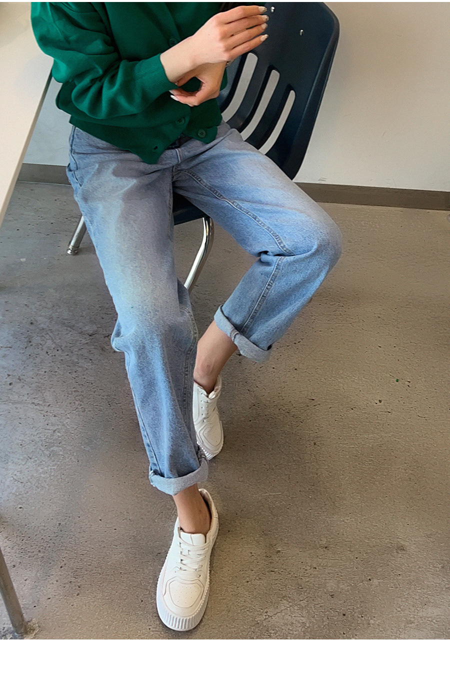 ストレートライトブルーデニムパンツ | レディースファッション通販