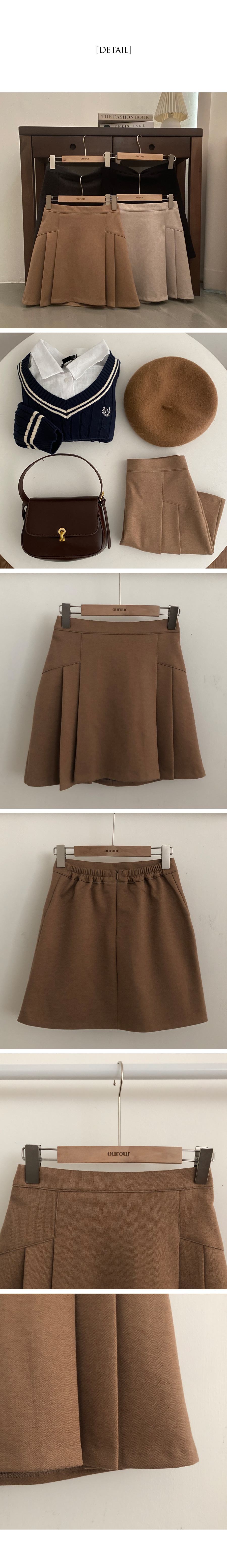 ☺︎☺︎☺︎ボックスプリーツスカートS ウール　ベージュ　タック入り ウール混ボックスプリーツスカート 18 チャコールグレー【Fleur de lis