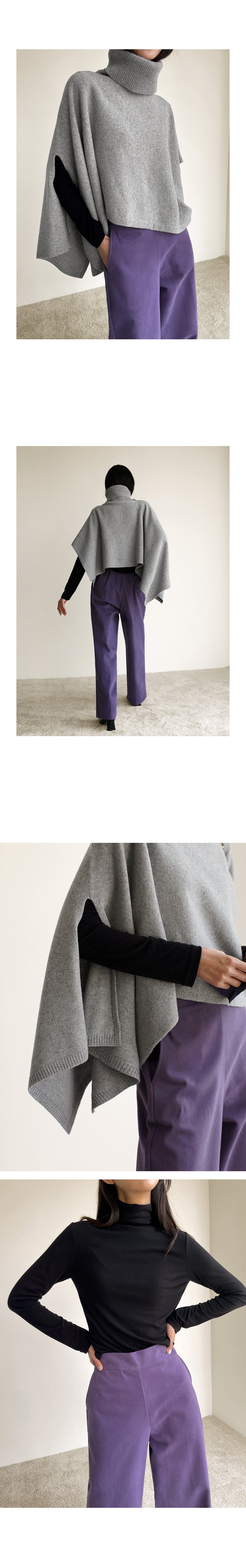 タートルネックポンチョ風ニット | レディースファッション通販 - DHOLIC