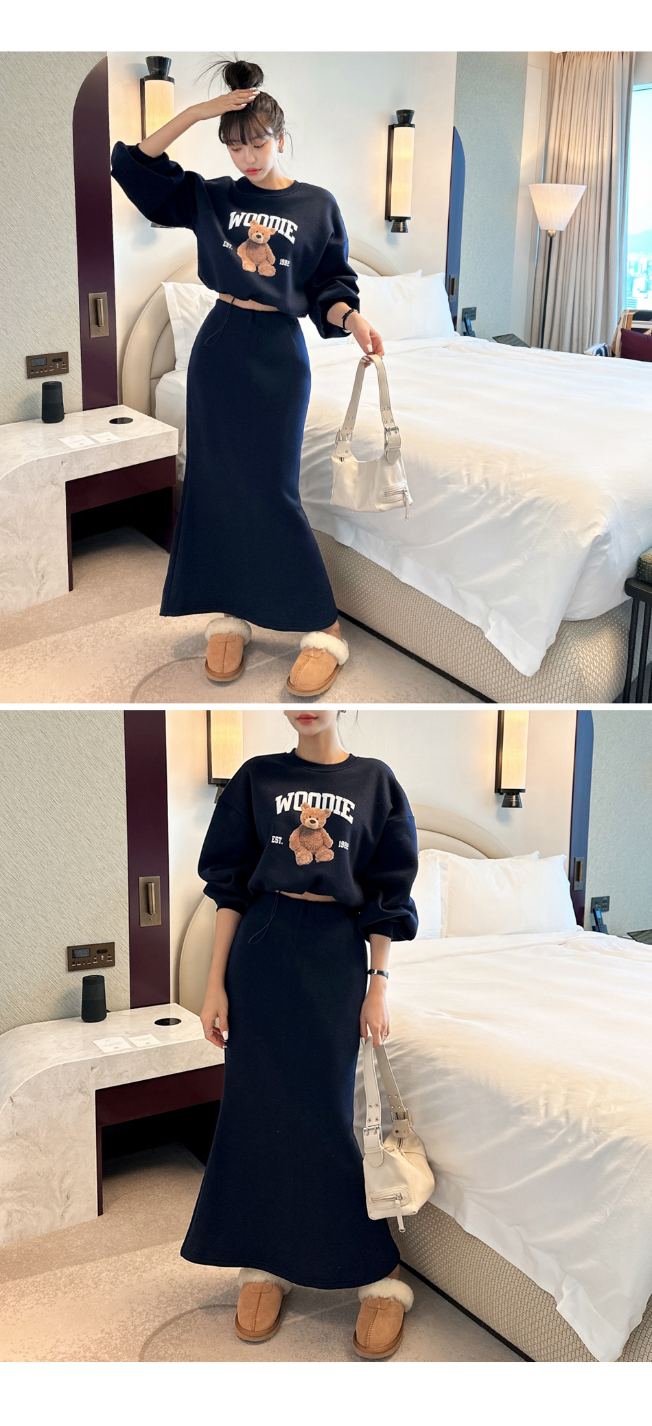 裏起毛ベアースウェット&マーメイドスカートSET | レディース