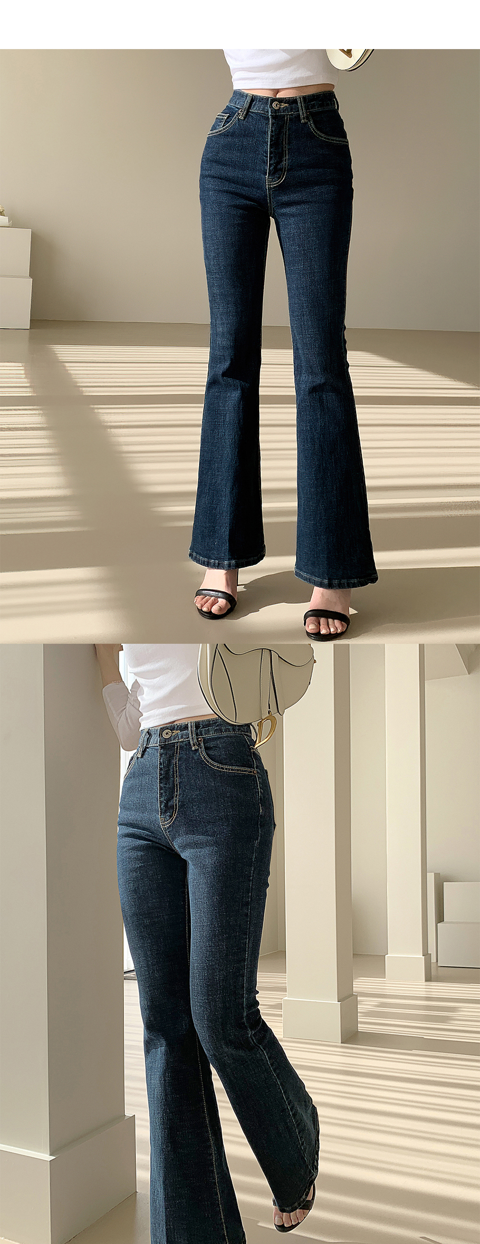 定率割引 西日本 ダークブルーフレアデニムパンツ レディースファッション通販 | パンツ