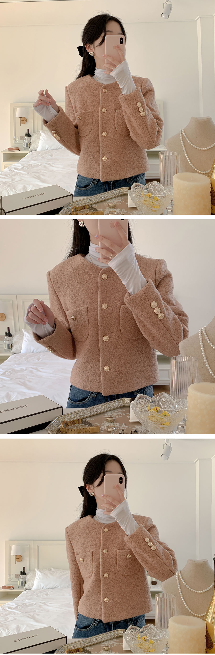 美品❣️ドナモンテ レディース ノーカラージャケットLパープル シルク花柄 SALE❗️ドナモンテレディースノーカラージャケットL パープル