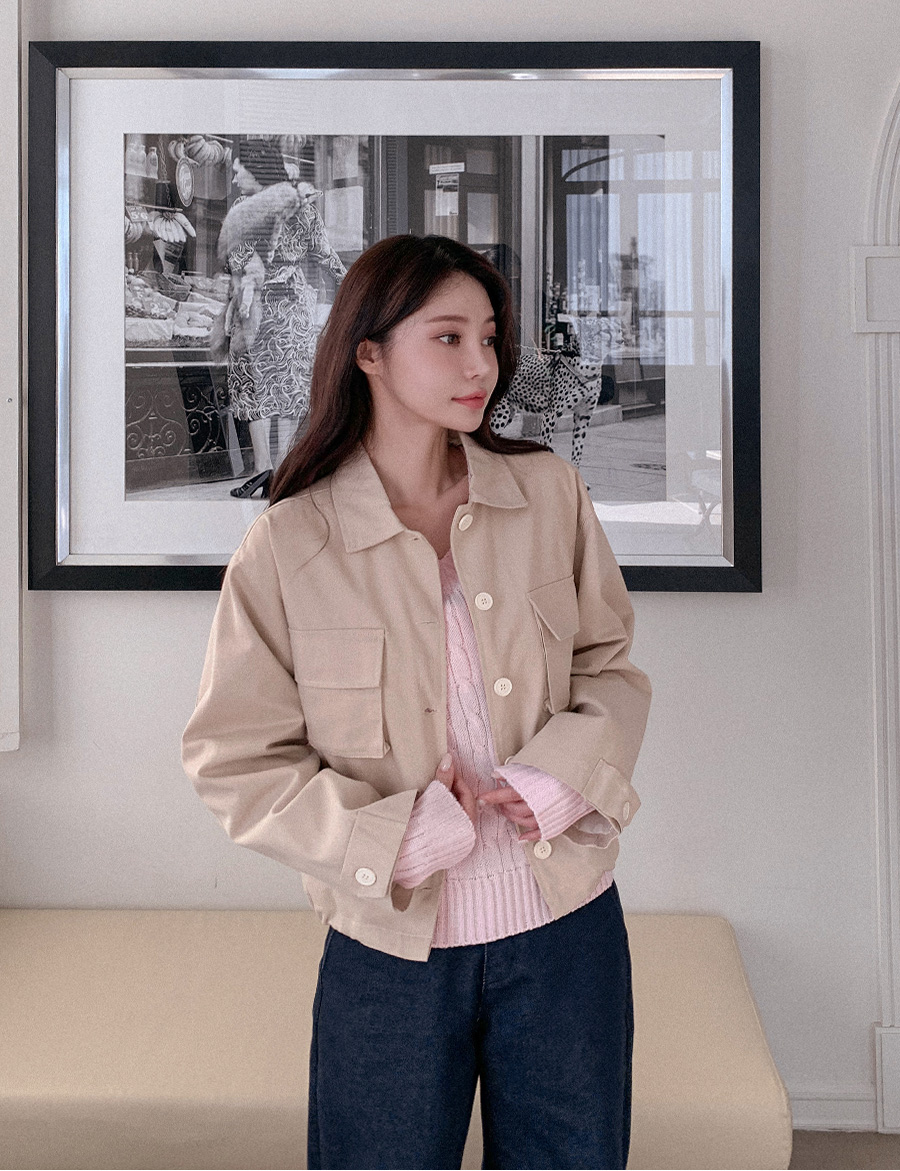 コットンフラップポケットジャケット | レディースファッション通販