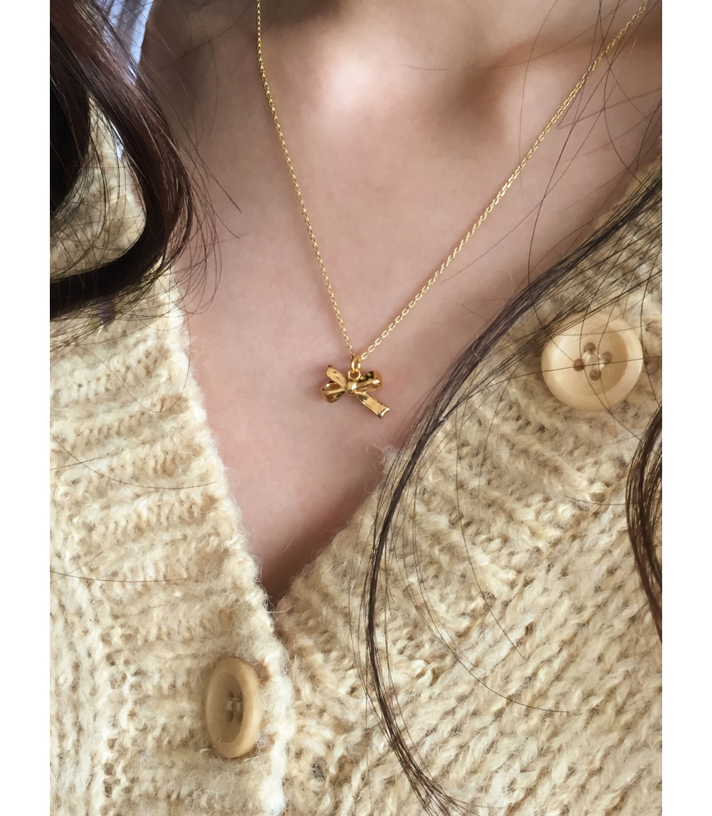 リボンモチーフネックレス | レディースファッション通販 - DHOLIC