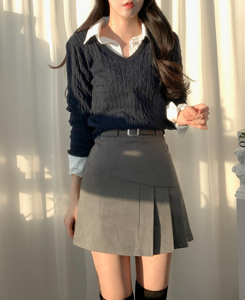 パンツ裏地サイドプリーツスカート | レディースファッション通販 - DHOLIC