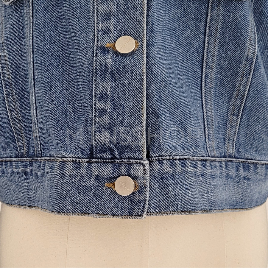 Dholic minsshopワイドカラークロップドデニムジャケット　Gジャン ワイドカラークロップドデニムジャケット | レディース