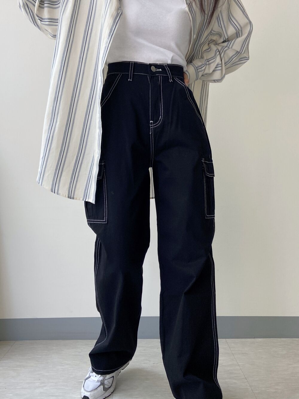 【PHOEBE PHILO】パッチポケット ワイド カーゴパンツ セール】【Alfred Alex】ルーズシルエットZIPポケットワイド