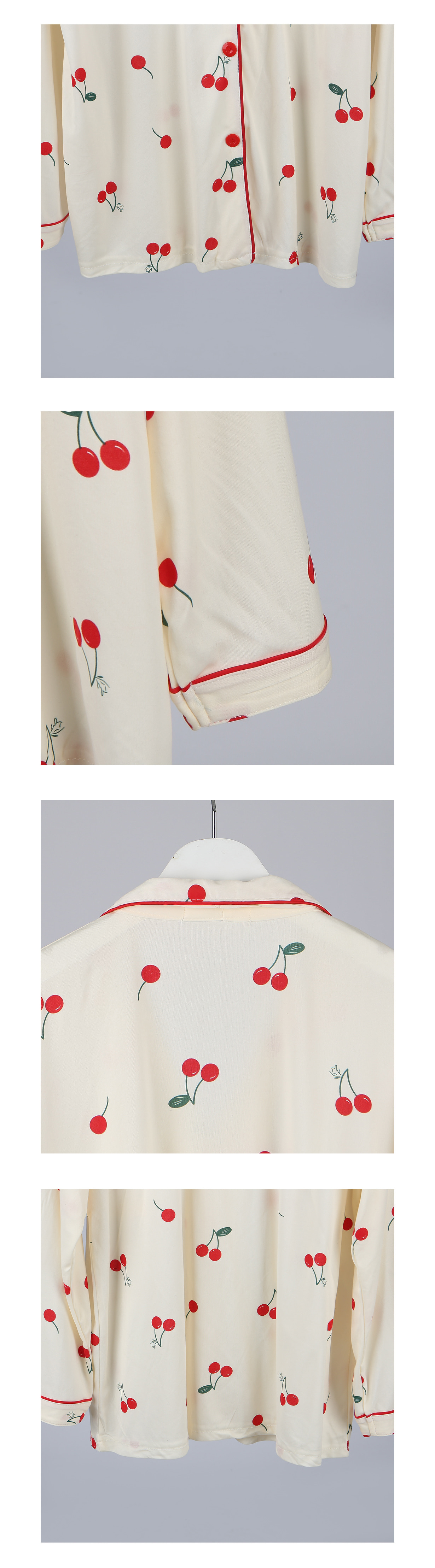 秋冬新作❣️新品❣️ふわふわ、可愛いさくらんぼパジャマ上下2点セット 楽天市場】さくらんぼ柄 パジャマ（インナー・下着・ナイト