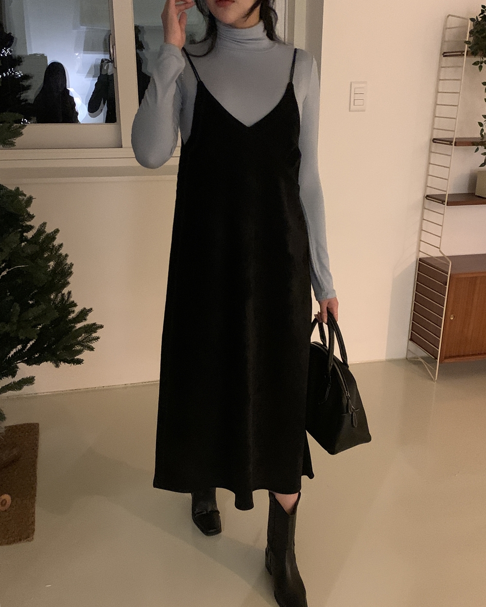 Vネックベロアワンピース | レディースファッション通販 - DHOLIC