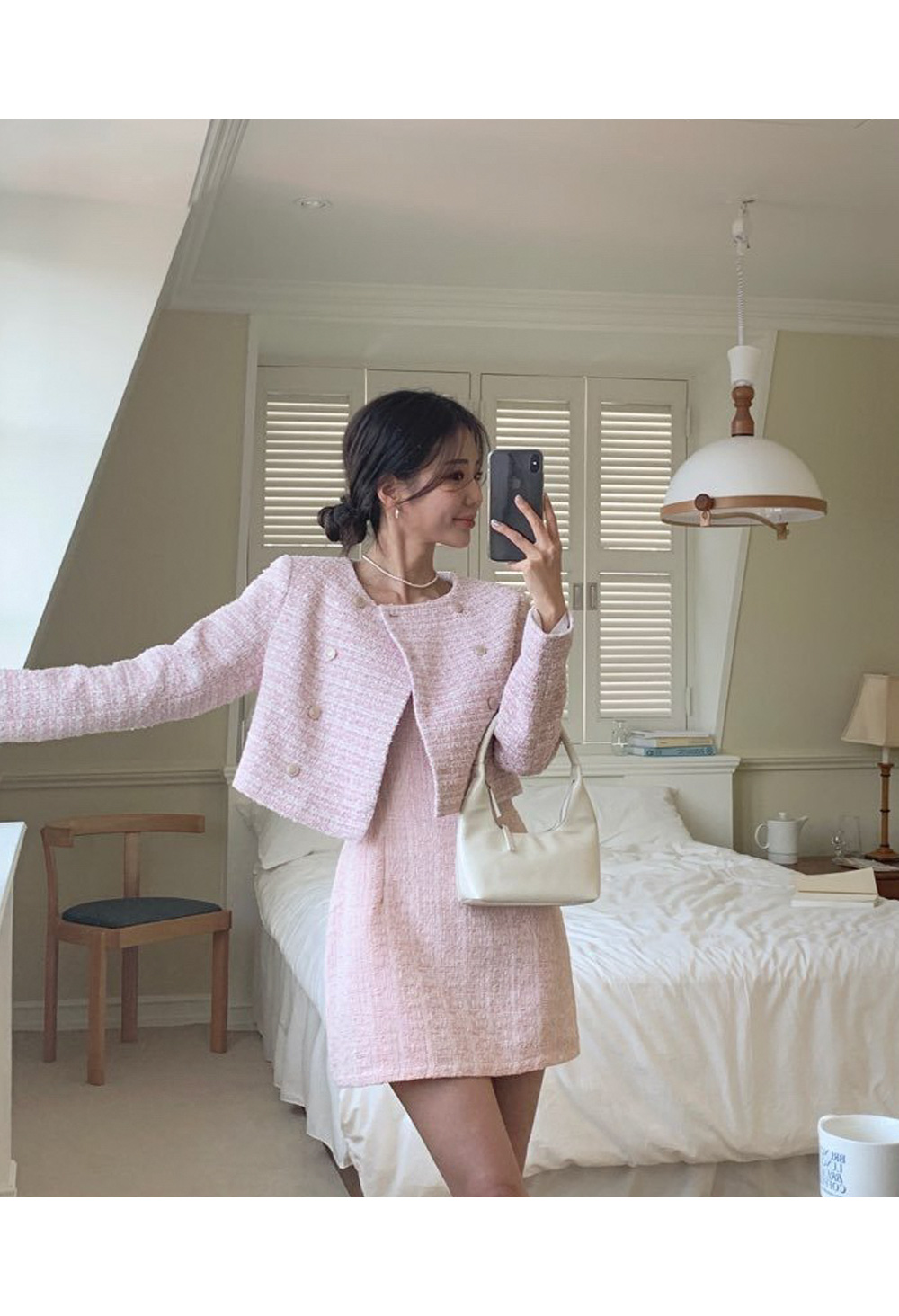 ダブルボタンツイードジャケット | レディースファッション通販 - DHOLIC