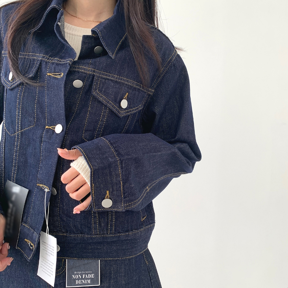 ステッチデニムジャケット | レディースファッション通販 - DHOLIC