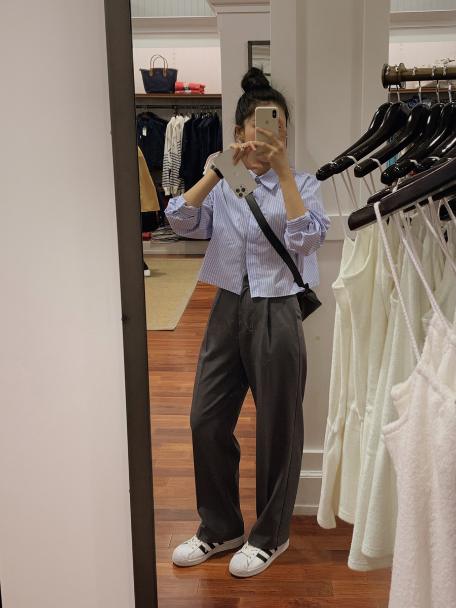 ブラウス シャツ フライフロントクロップドシャツ レディース セール】 フライフロントクロップドシャツ （シャツ・ブラウス