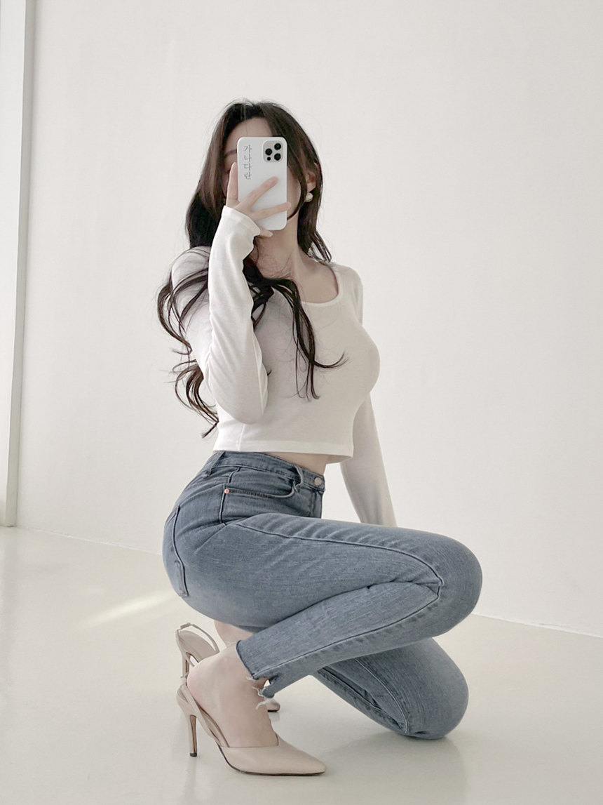ハイウエストスキニーデニムパンツ | レディースファッション